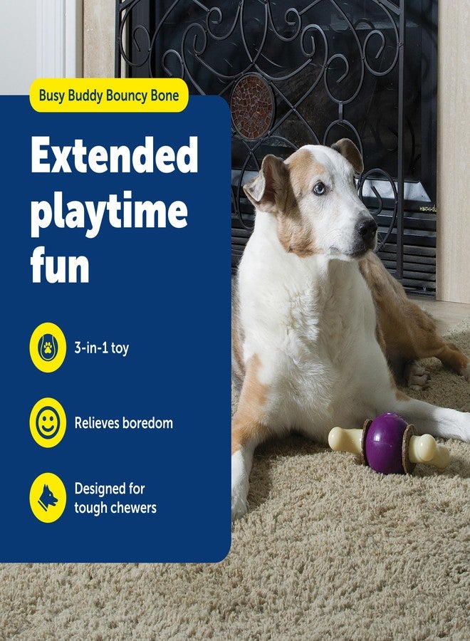 بيت سيف عظمة بيت سيف بيزي بادي النطاطة - لعبة تغذية بطيئة قابلة للتعديل 3 في 1 مع حلقات مكافآت قابلة لإعادة التعبئة - تنظف الأسنان واللثة، وتعالج الملل، وتبطئ عادات الأكل - متوسطة - للكلاب من 25 إلى 50 رطلاً - Image 2